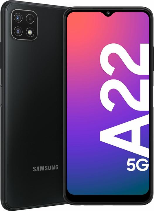 Produktbild Samsung Galaxy A22 5G EU (64 GB, Gray, 6.60", Hybrid Dual SIM + eSIM, 48 Mpx, 5G)
