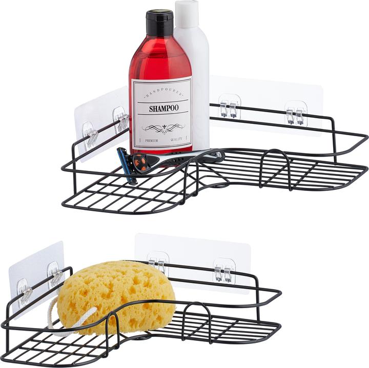 Relaxdays 2x shower tray (6 x 26 x 26 cm)