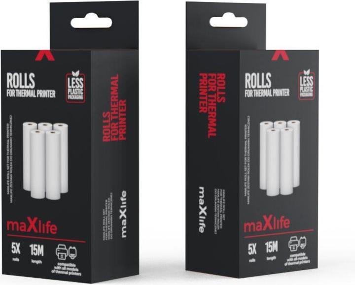 Actual product image Maxlife roll set for thermal printer
