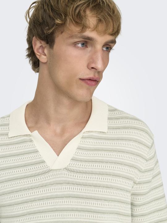 Produktbild Only & Sons Onstilo Life Reg Ss Split Neck Knit Noos (M)