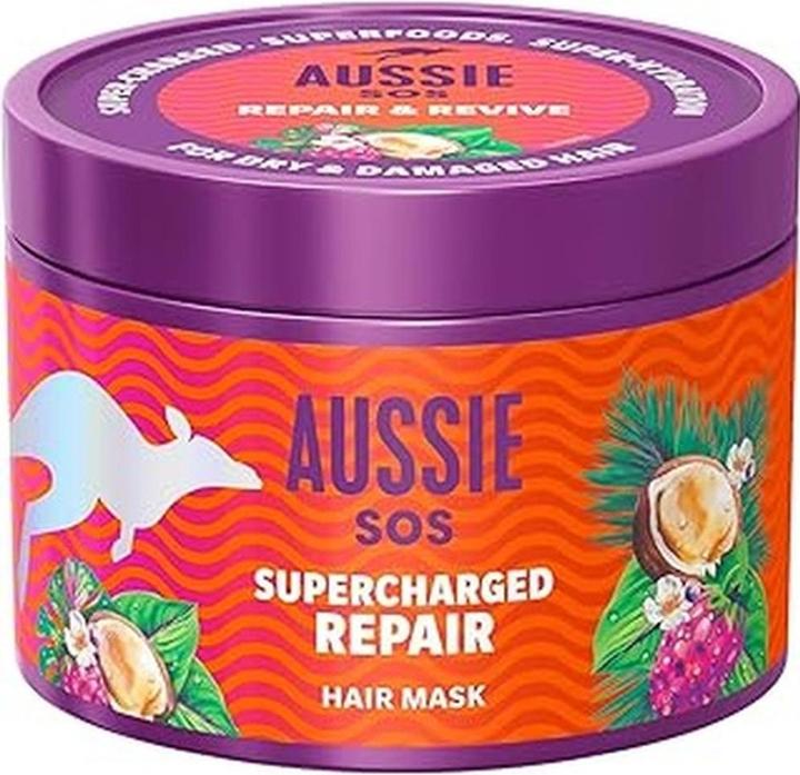 Actual product image Aussie Sos Supercharged Repair Hair Mask 500ml For Dry And Damaged Hair (500 ml)