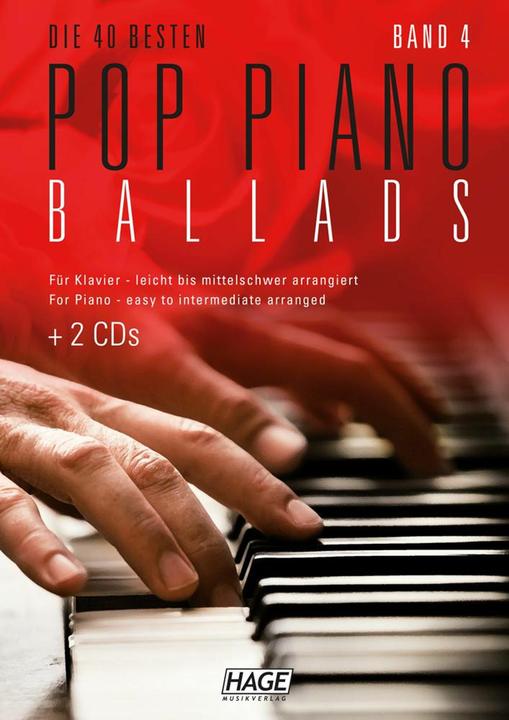 Produktbild Pop Piano Ballads 4 (mit 2 CDs) (Deutsch, HAGE Musikverlag, 2018)