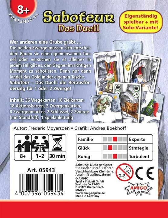 Produktbild Amigo Saboteur - Das Duell (Deutsch, 1 - 2 Spieler)