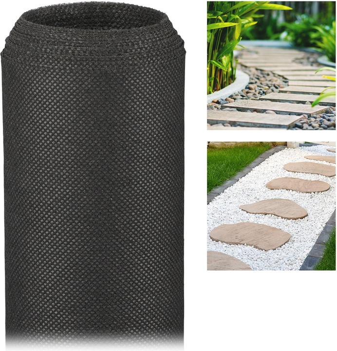 Relaxdays Weed Barrier Carpet 5 m, 50g/m²