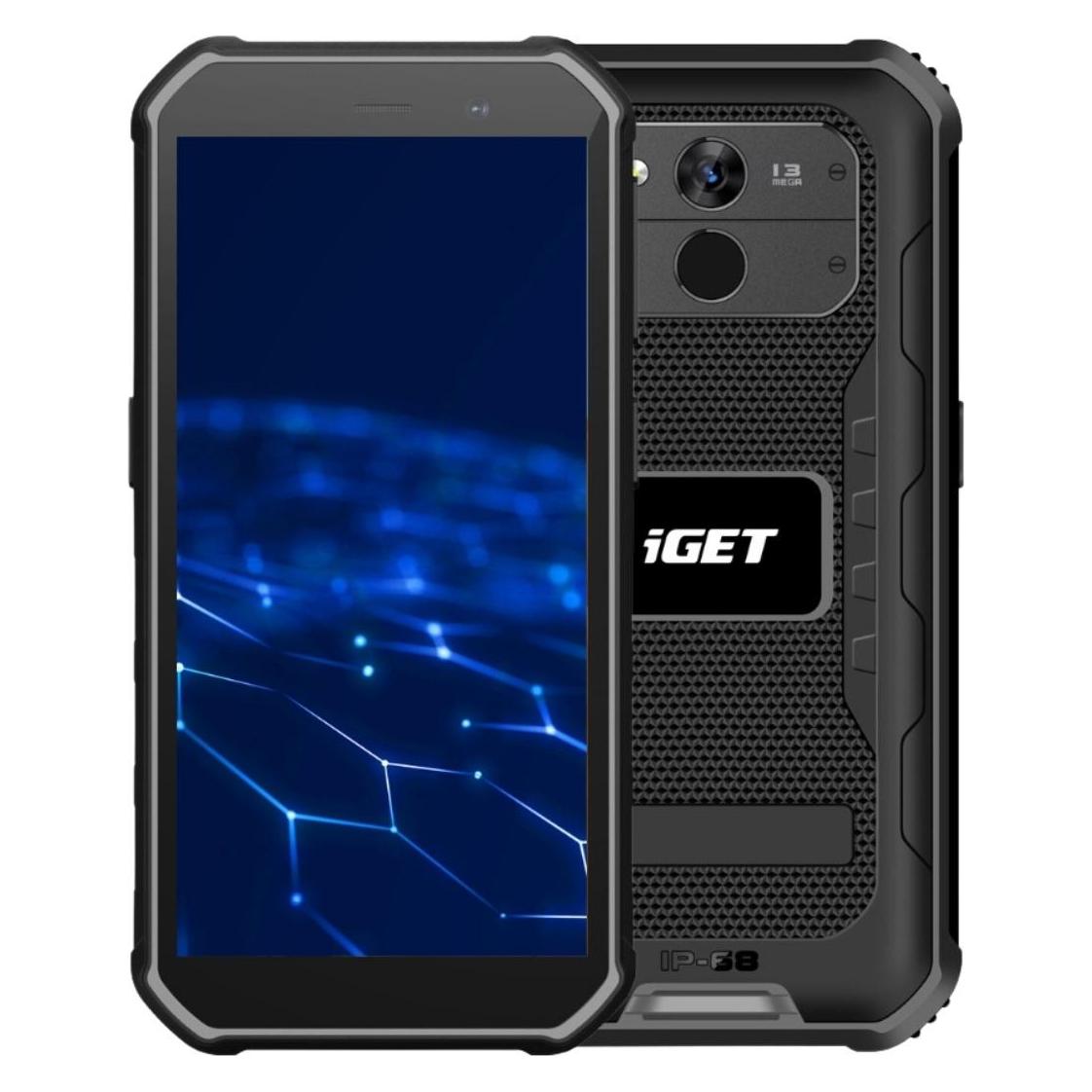 iGet T1 6 + 128 Black - odolný mobilní t (59670348)