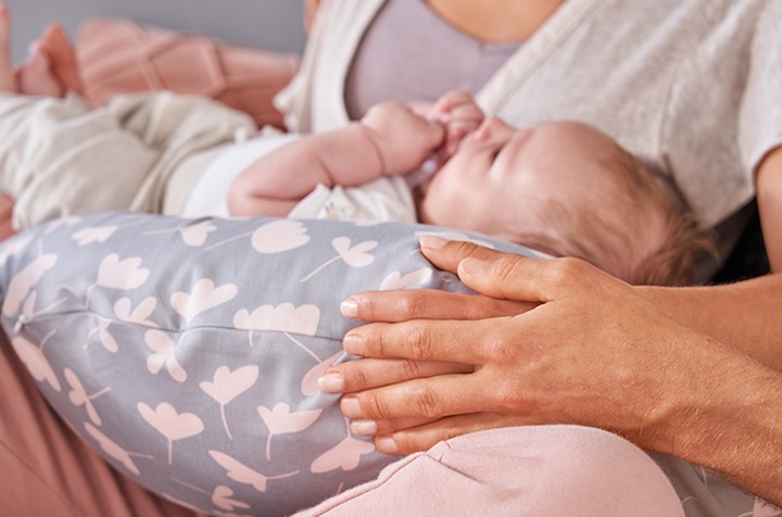 Actual product image Theraline Nursing pillow size 190 cm Orient blue (190 cm)