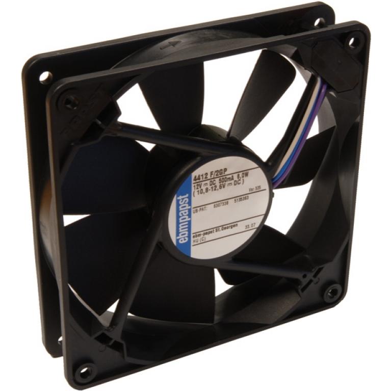 Papst 3412 N/2GLLE - Super Silent (92 mm, 1 x), PC Lüfter, Schwarz
