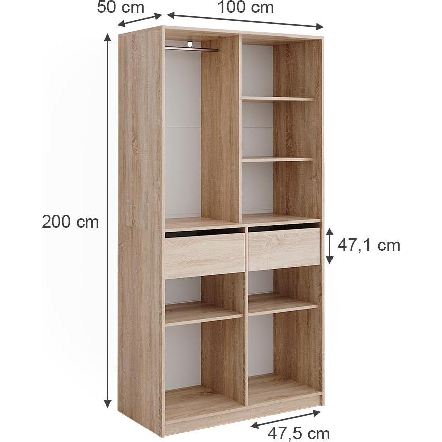 Thumbnail - Vicco, Kleiderschrank, Elmo (100 x 50 x 200 cm)