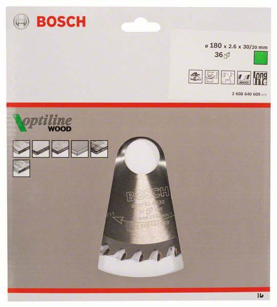 Actual product image Bosch Professional Zubehör PRO Wood circular saw blade, 180 x 2.6 x 30 mm
