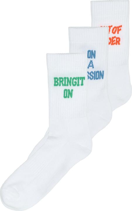 Only & Sons Onsrody Text 3-Pack Tennis Sock (43, 46)
