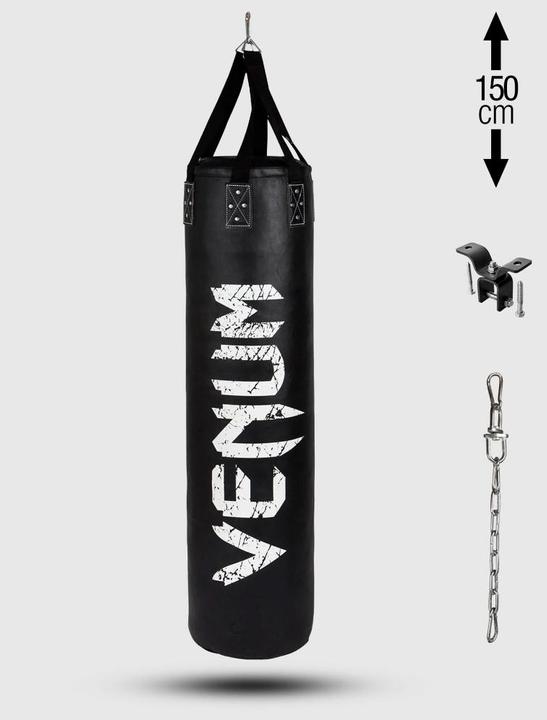 Produktbild Venum Challenger Heavy bag + Ceiling Hook - Black/White - Filled - 150cm (150 cm, 45 kg)