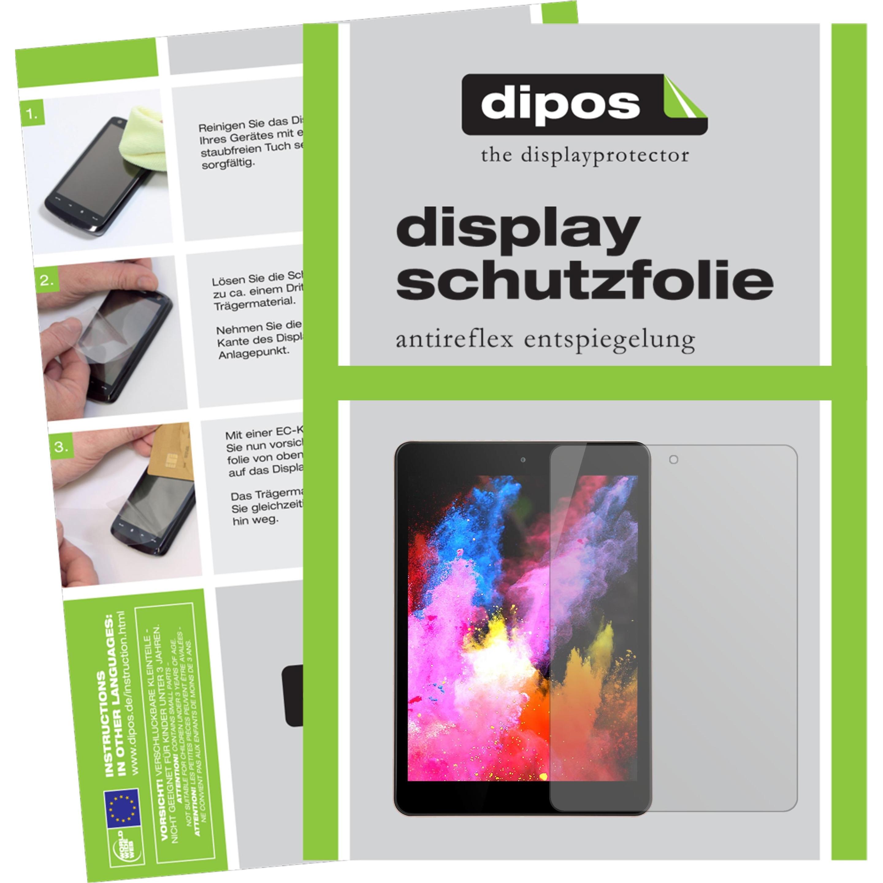 Dipos Displayschutzfolie Antireflex (2 Stück, Teclast M89), Tablet Schutzfolie