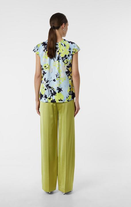 Image du produit Comma Bluse Gemusterte Satin-Bluse mit Raffung (44)