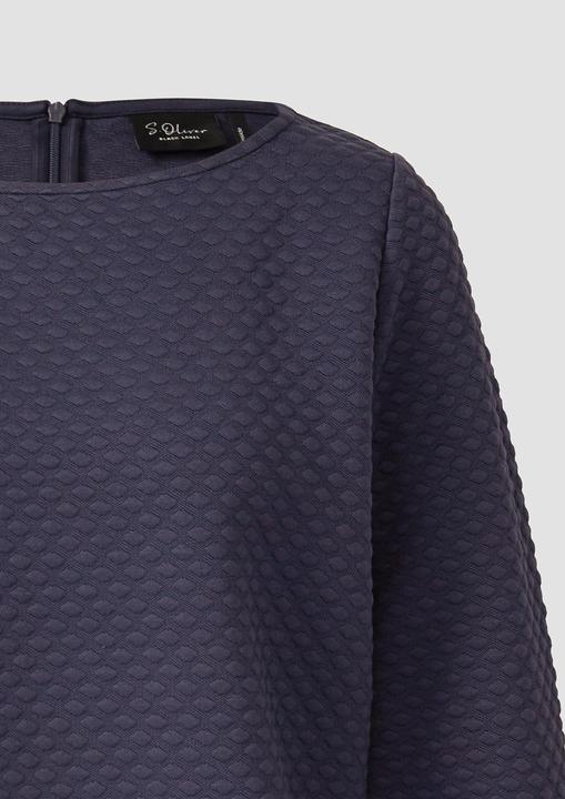 Produktbild s.Oliver Sweatshirt Jacquard-Sweatshirt im Relaxed Fit mit U-Boot-Ausschnitt (36)