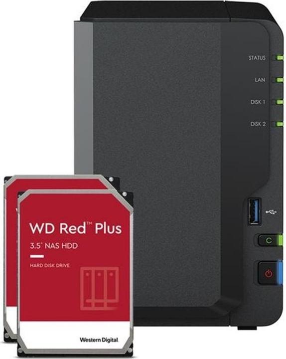 Actual product image Synology DS223 (2 x 12 TB, WD Red Plus)