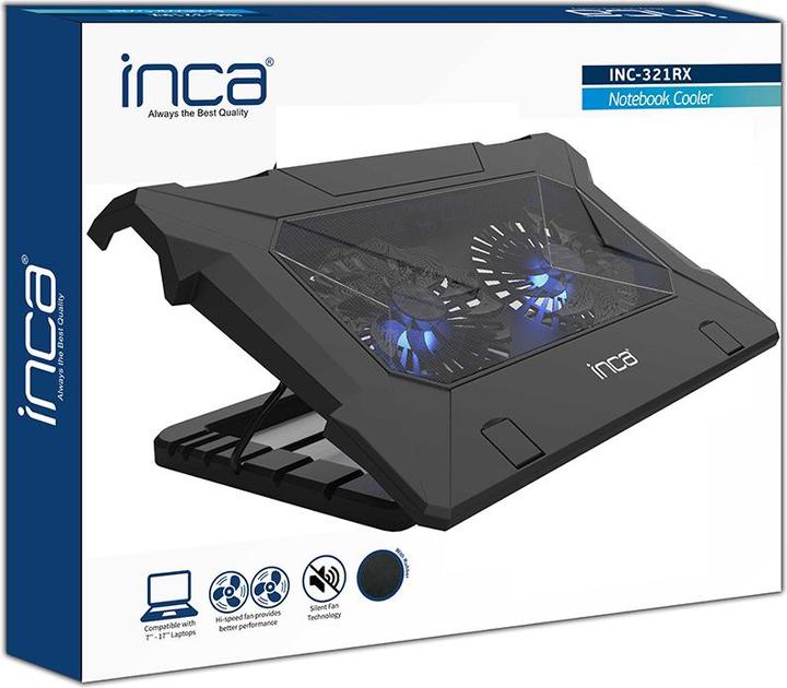 Actual product image Inca INC-321RX Notebook cooling pad 43.2 cm (17" ) Black