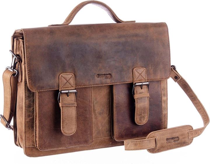 Actual product image Greenland Nature Montana briefcase leather 40 cm