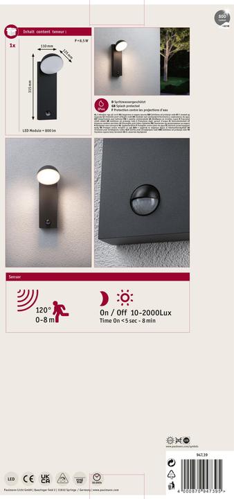 Image du produit Paulmann Puka (800 lm, IP44)