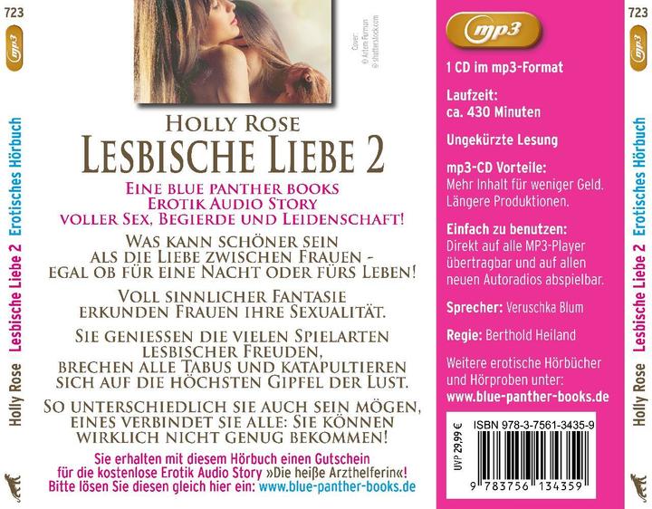 Produktbild Lesbische Liebe 2 | 11 Erotische Geschichten | Erotik Audio Story | Erotisches Hörbuch MP3CD, Audio- (Holly Rose)