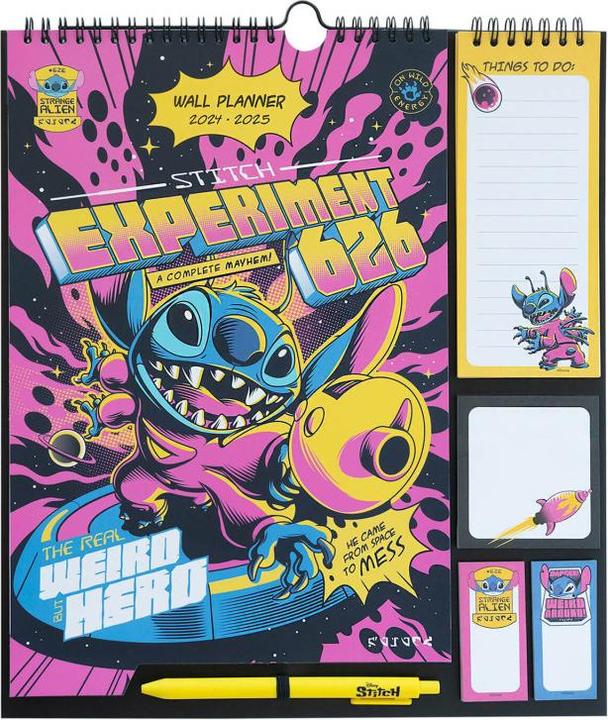 Disney Stitch – Wandkalender/Planer 2024/2025 (30 x 34 cm)