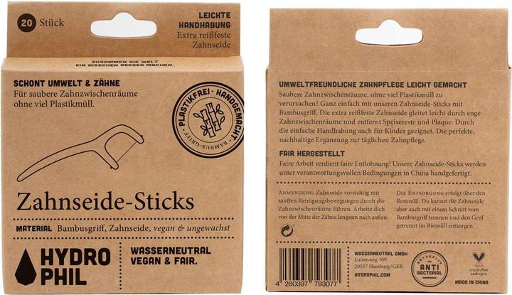 Actual product image Hydrophil Bambus Zahnseidesticks (0.80 m)