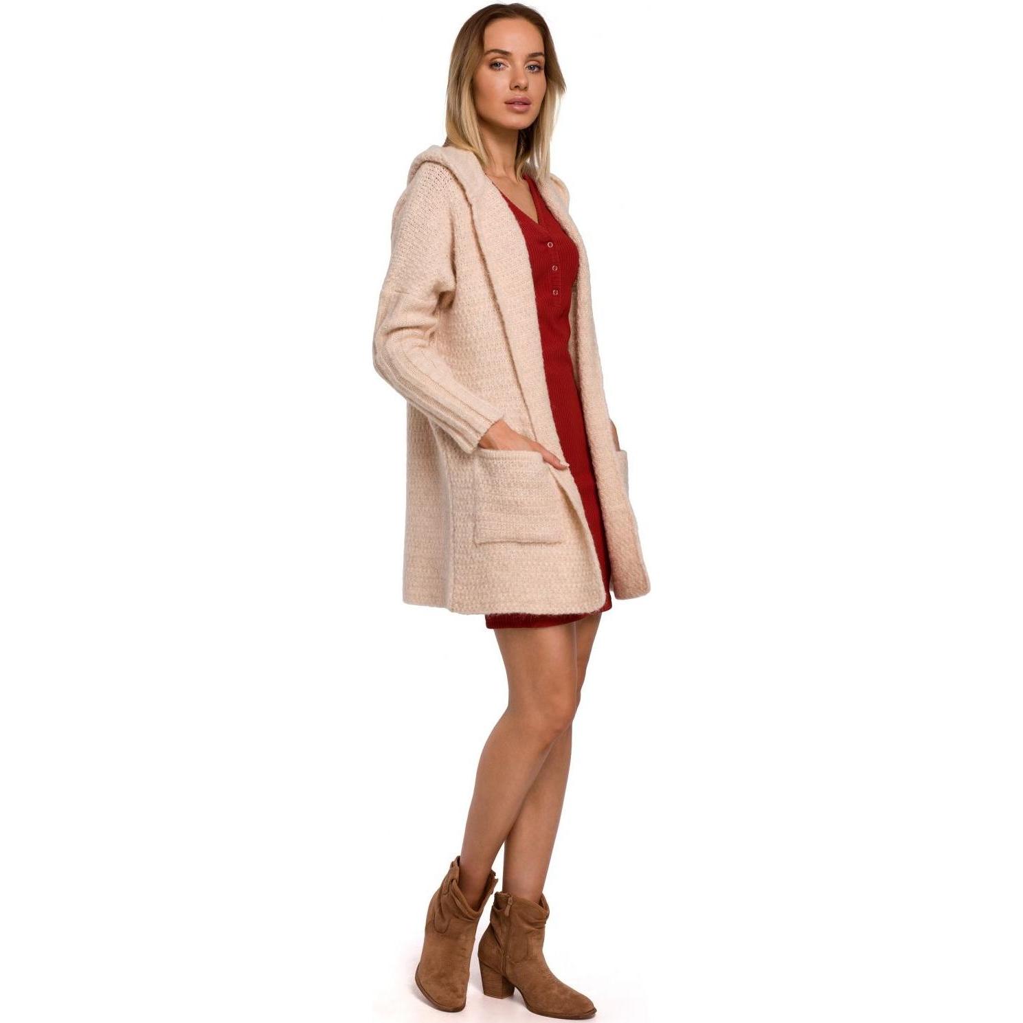 Thumbnail - Made of Emotion, Damen, Pullover, Cardigan model, Beige, (S, M)