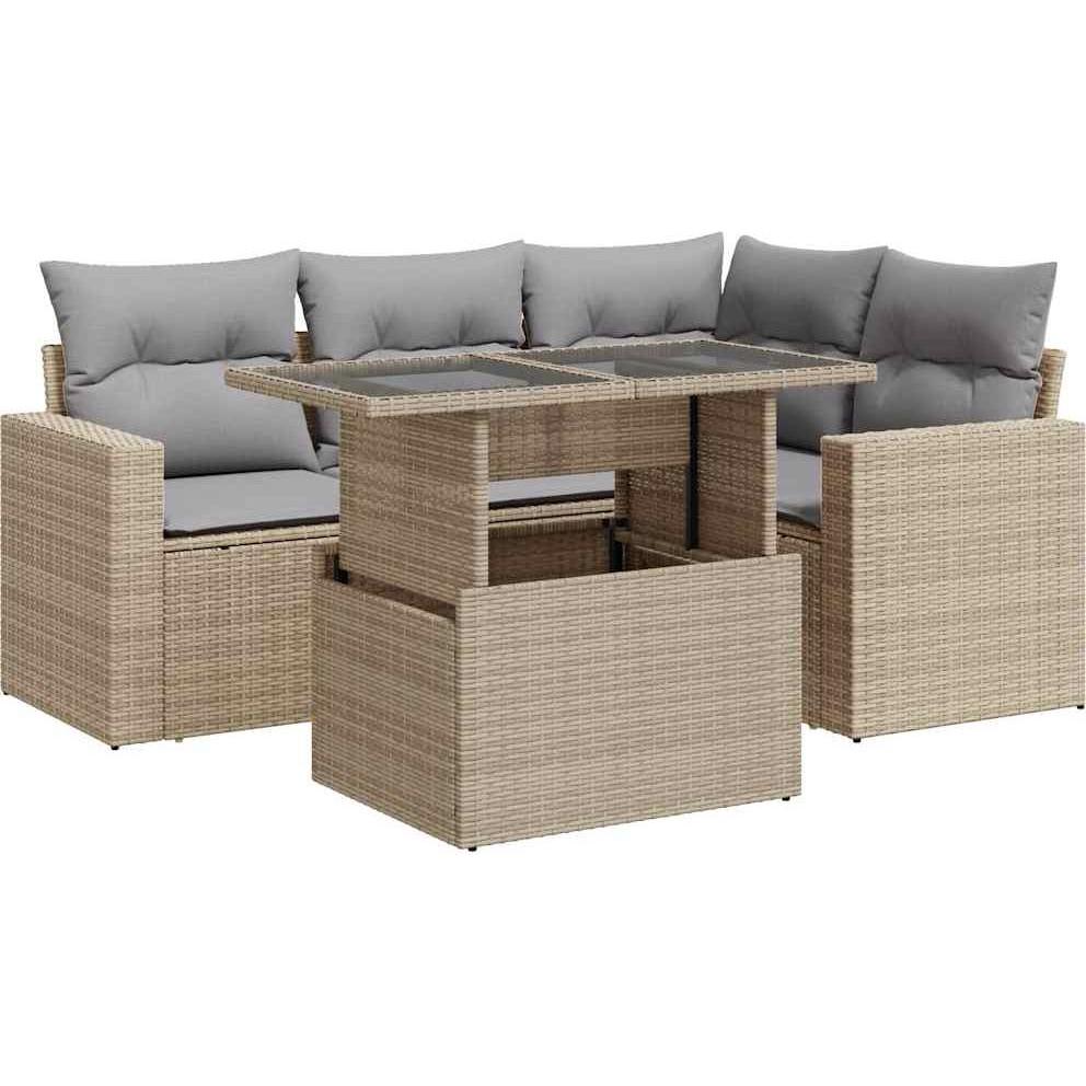 VidaXL, Gartenlounge, 10-tlg. Garten-Lounge-Set mit Kissen