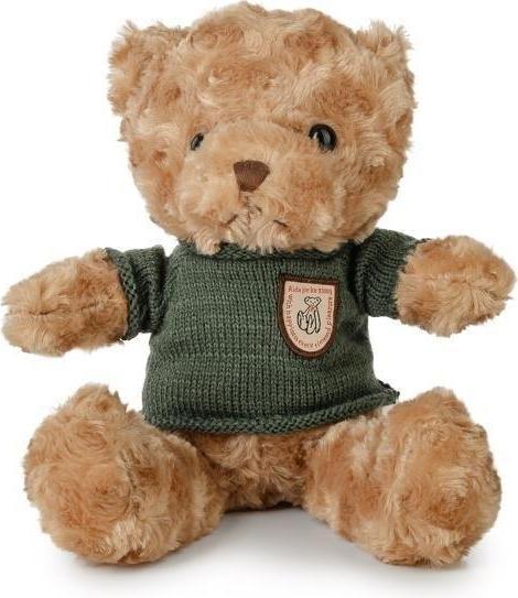 Daff Zotteliger Teddybär 22 cm im grünen Pullover (22 cm)