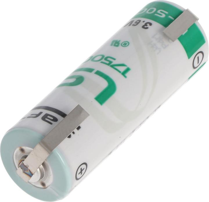 Actual product image Saft Batterie LS17500 Lithium, Size A, mit Lötfahne U-Form (1 pcs., AA, 3600 mAh)