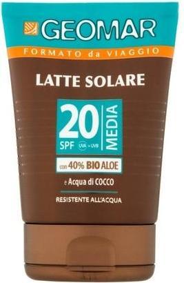 Image du produit Geomar Crème solaire SPF 20 Media à l'aloès bio et à l'eau de coco - Format voyage 100 ml (Crème solaire, SPF 20, 100 ml, 0.08 g)
