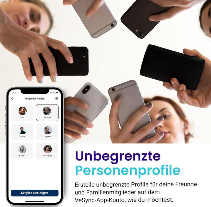 Produktbild Etekcity Digitale Personenwaage mit Körperanalyse (180 kg)