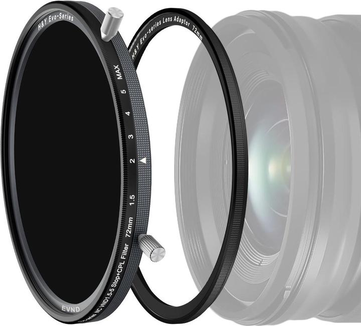 Actual product image H&Y HD EVO ND3-32 Filter Kit 72mm (72 mm, Neutral density filter)