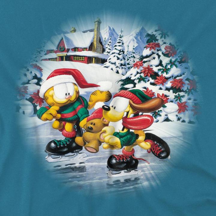Actual product image Garfield Mens Ice Skating T-Shirt (XXL)