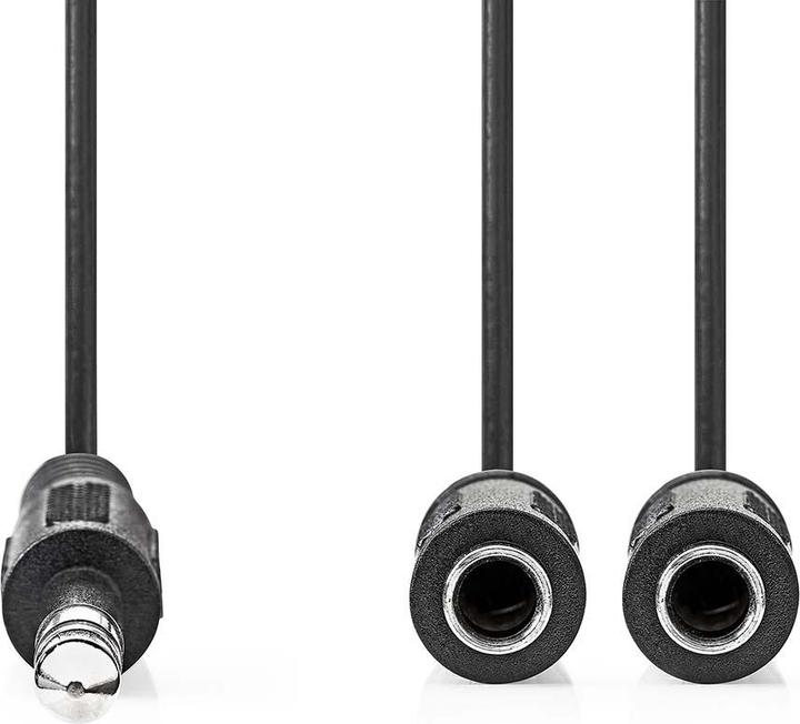 Immagine prodotto Nedis Cavo audio stereo | 6,35 mm maschio | 2x 6,35 mm femmina | Nichelato | 0,20 m | Rotondo | Nero (0.20 m)