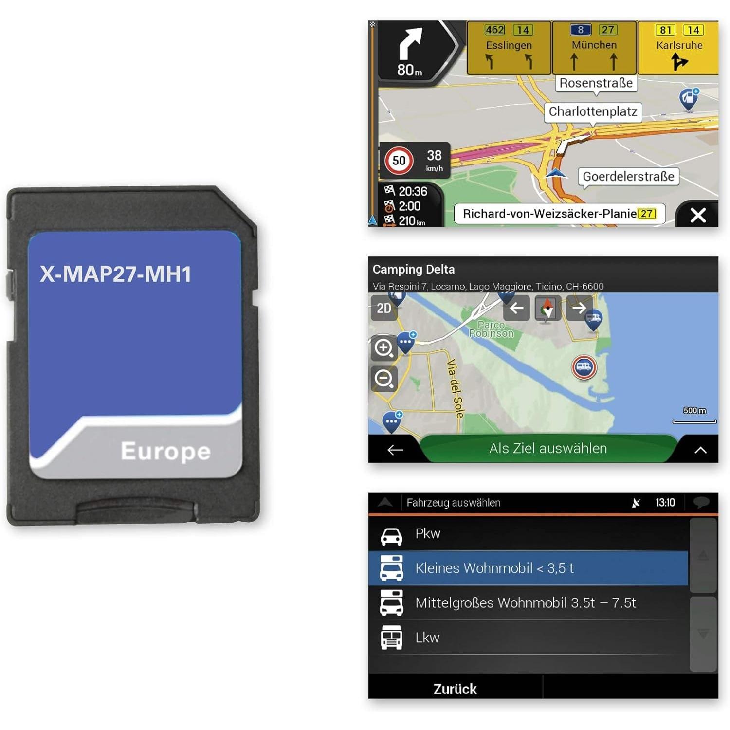 Xzent X-MAP27-MH1 | Navigatie SD-kaart - camper software voor X-F270 en X-427 (35527284)