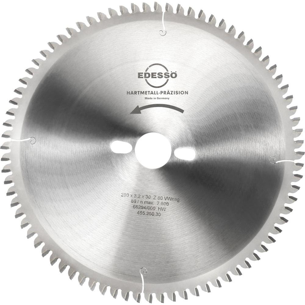 Magni, Sägeblatt, Edessö 45525030 HM-Kreissägeblatt Präzision-Spezial 2 KNL HW, Z=80 W neg, 250 x 3,2/2,2 x 30 mm, Sil