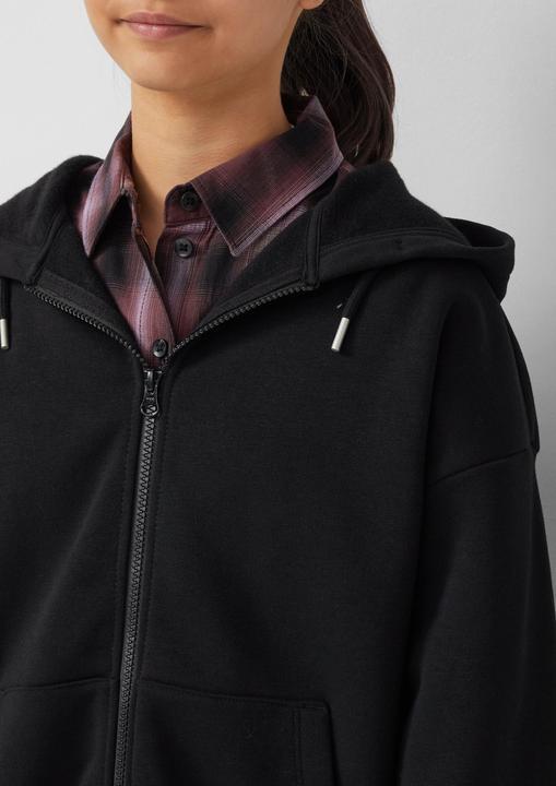 Produktbild s.Oliver Sweatshirt Jacke Oversized Sweatshirt-Jacke mit kuscheliger Innenseite