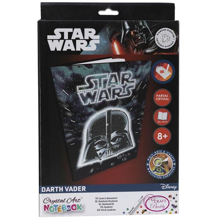 Thumbnail - Craft Buddy Darth Vader, Crystal Art Notizbuch 18x26cm