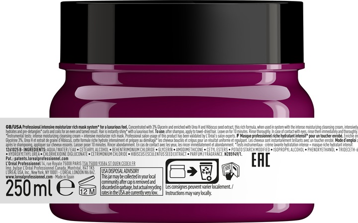 Immagine prodotto L'Oréal Professionnel Maschera idratante intensiva (250 ml)