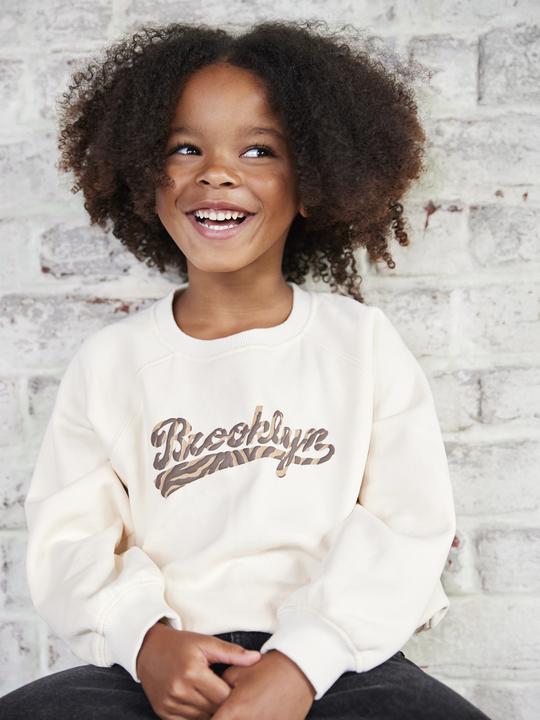 Produktbild Vertbaudet Mädchen-Sweatshirt mit Brooklyn-Print und Zebramuster (128)