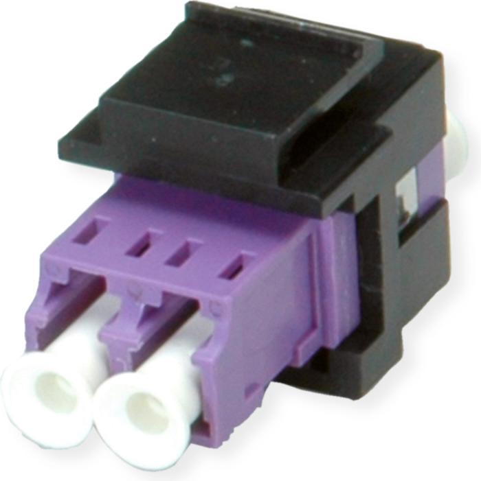 Actual product image Secomp ROLINE FO Keystone Jack, OM4, LC, M-M, Duplex (Keystone module)
