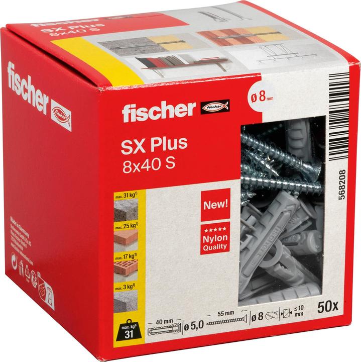 Produktbild Fischer Dübel SX Plus 8x40 S (50 Stk.)