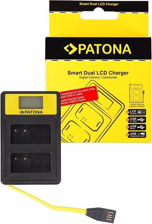 Produktbild Patona Ladegerät Smart Dual LCD USB Panasonic DMW-BLC12PP (Kamera Akku Ladegerät)