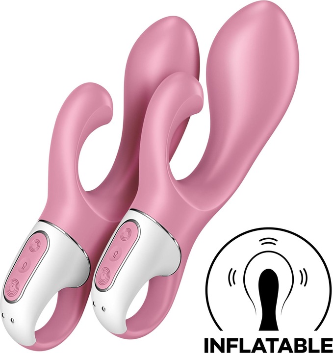 Actual product image Satisfyer Air Pump Bunny 2 - Light Red