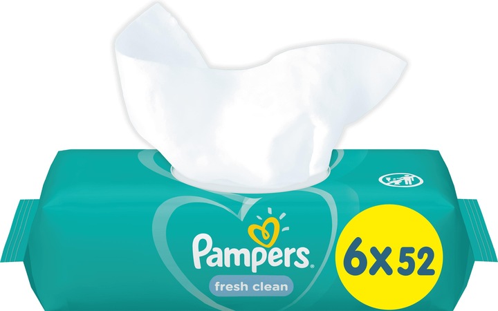 Actual product image Pampers Fresh Clean (312 Piece)
