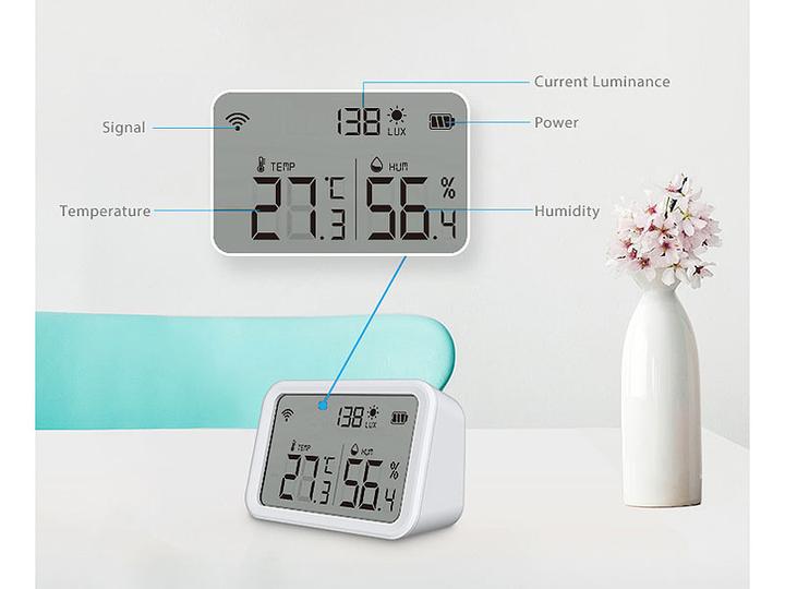 Actual product image Luminea 3in1 WLAN sensor for temperature