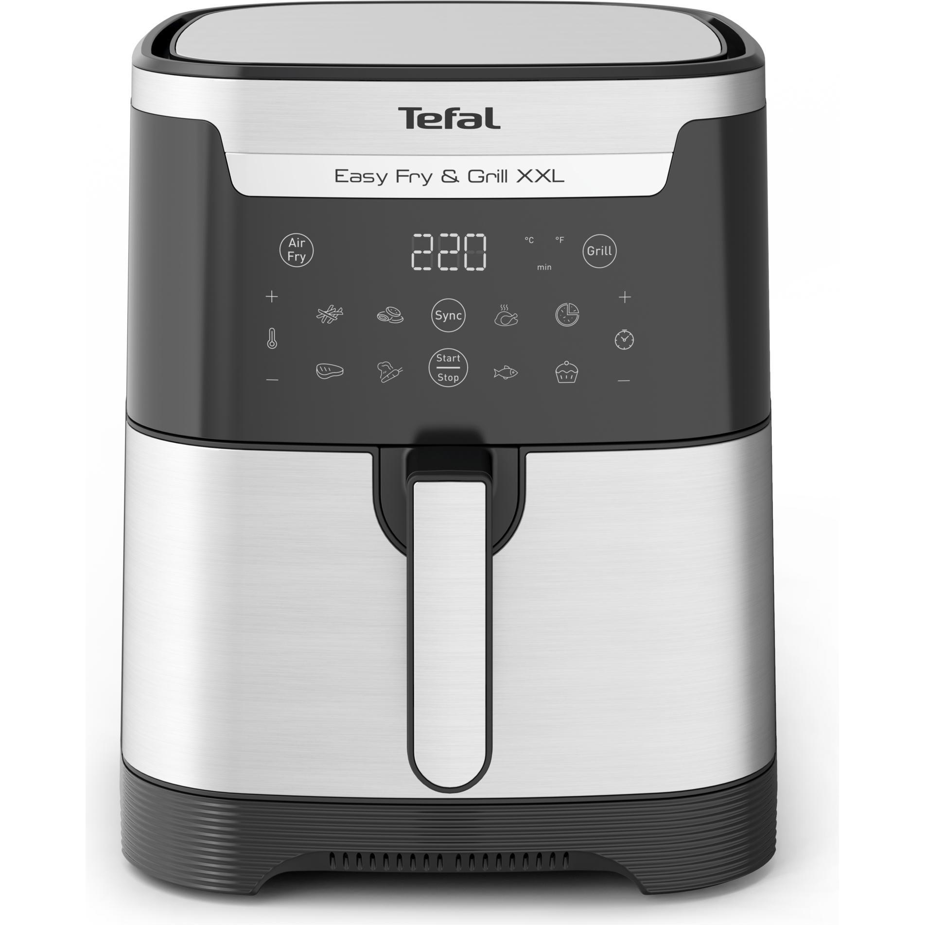Tefal Easy Fry & Grill XXL EY801D, Fritteuse, Silber, Schwarz