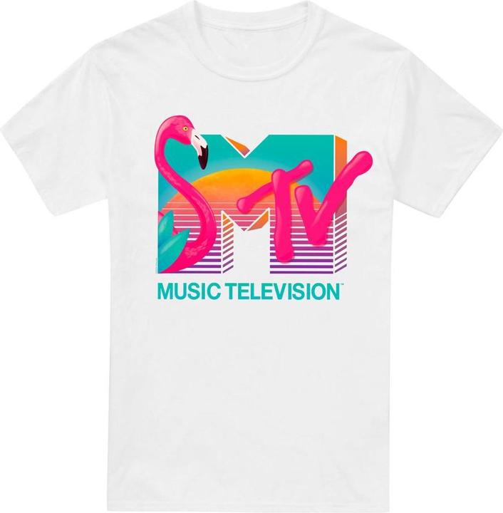 Actual product image MTV Mens Vibrant Flamingo Sunset T-Shirt (XXL)