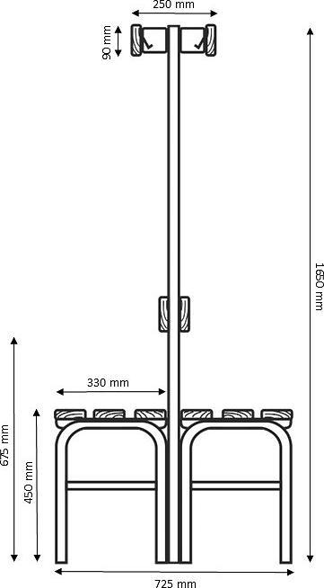 Produktbild kaiserkraft Umkleidebank (69.50 cm, 165 cm)