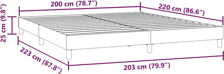 Produktbild vidaXL Bettgestell (200 x 220 cm)